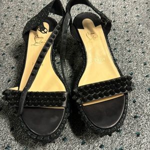 Christian Louboutin Spike Leather Espadrilles